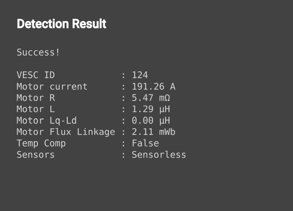 vesc settings